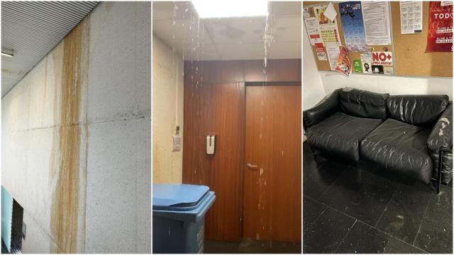 Goteras y desperfectos hallados en el Palau de la Música. EE