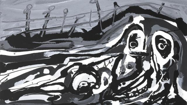 Antonio Saura: 'Nu Paysage 2', 1980, en Opera Gallery. © Succession Antonio Saura / www.antoniosaura.org / A.D.A.G.P. Paris, 2023