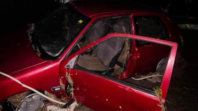 Un coche afectado por la DANA en Chozas de Canales. Foto: Más Futuro Chozas de Canales.