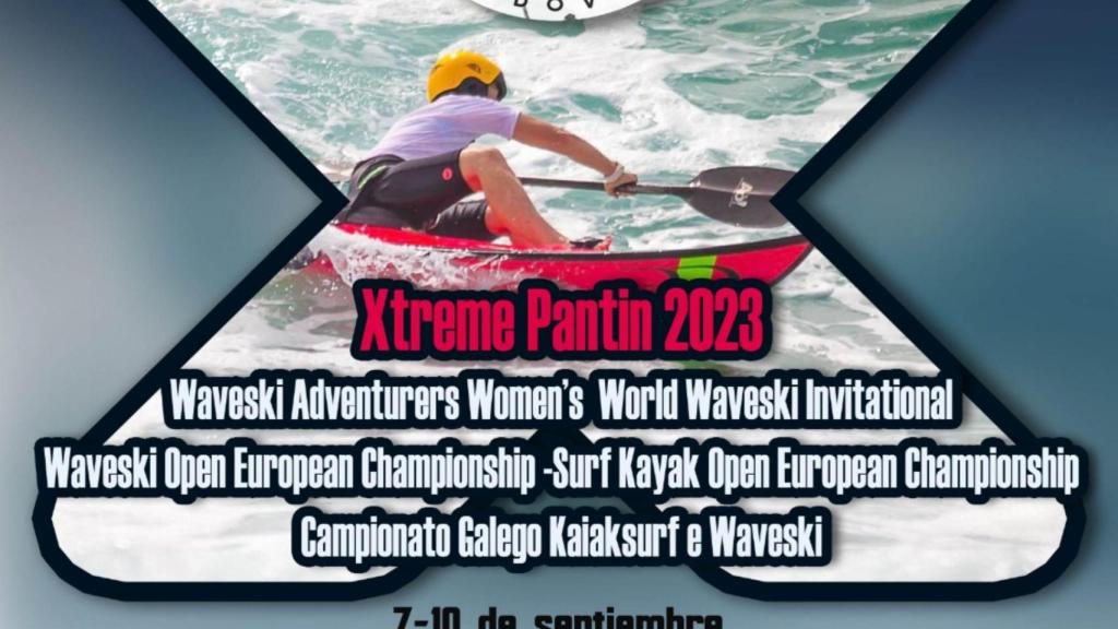 Pantín, en Valdoviño (A Coruña), sede de los campeonatos europeos de kayak surf y waveski