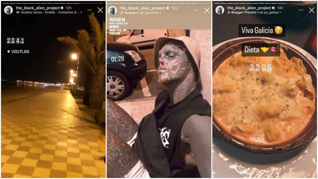 Algunos de los momentos compartidos por el tatuador en las últimas horas.