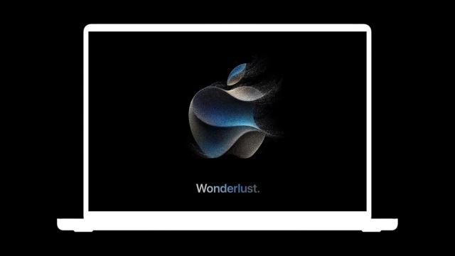 Fotomontaje con la foto del evento dentro de un MacBook.