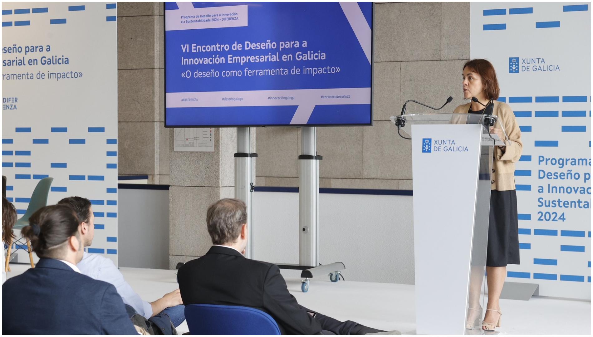 Patricia Argerey en el VI Encontro de Deseño para la Innovación Empresarial (foto: Xunta)