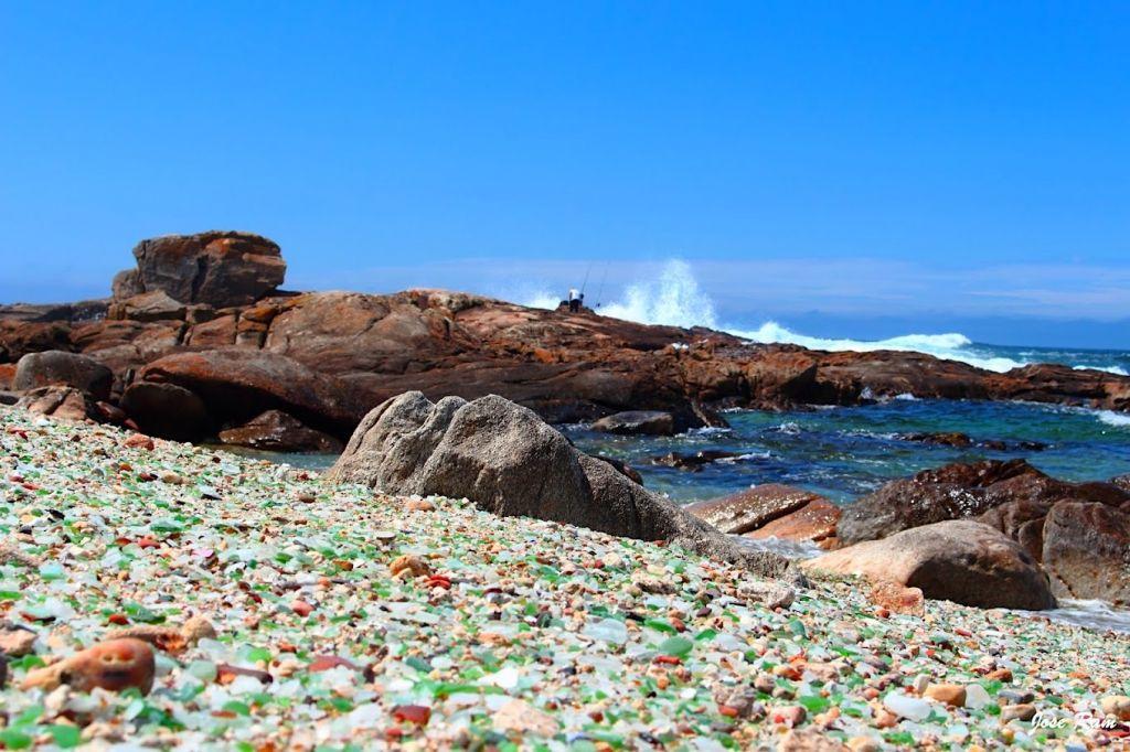 Playa de los cristales de Silleiro, Baiona. Foto: Google Earth