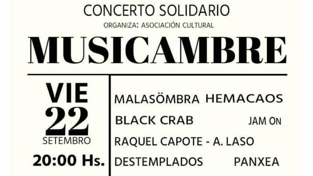 Concierto solidario en Cambre.