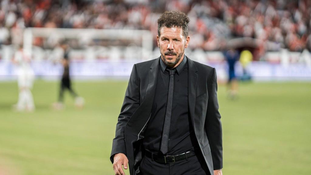 Diego Pablo Simeone, durante un partido del Atlético de Madrid