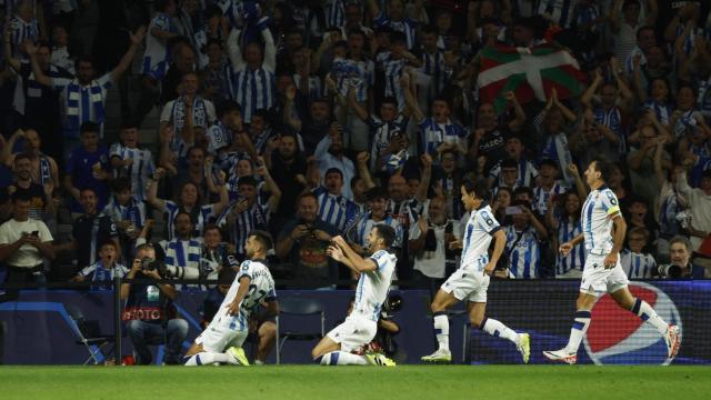 Brais Méndez celebra el gol