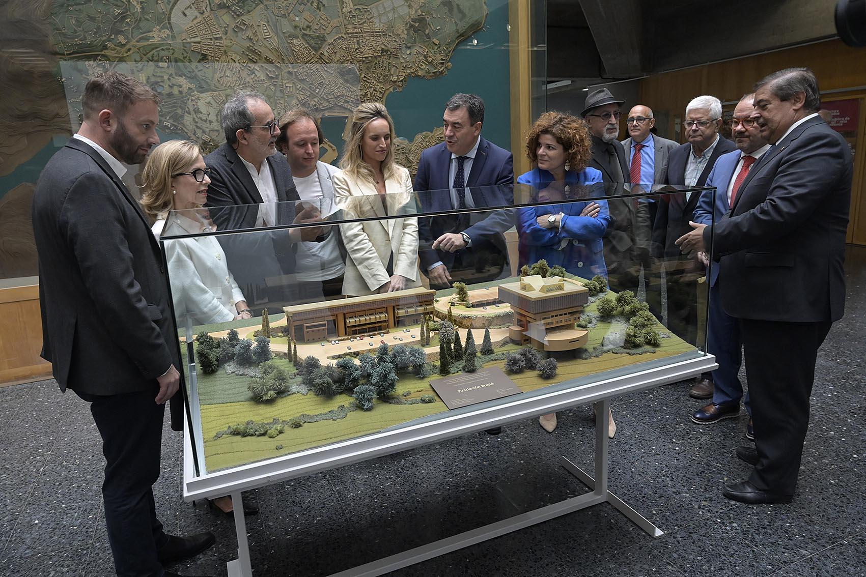 Maqueta del campus en el momento de su creación (Xunta).