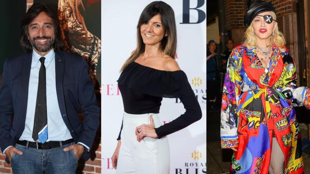Antonio Carmona, Himar González y Madonna en un fotomontaje de EL ESPAÑOL.