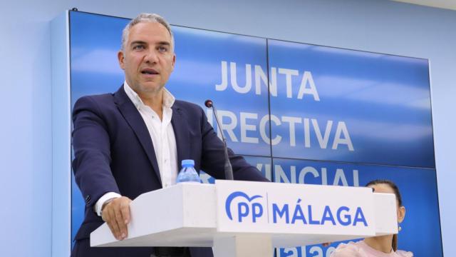 Elías Bendodo en un momento de su intervención en Málaga.