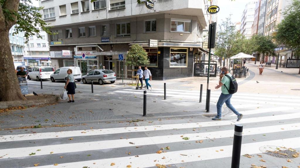 Un cruce en A Coruña.