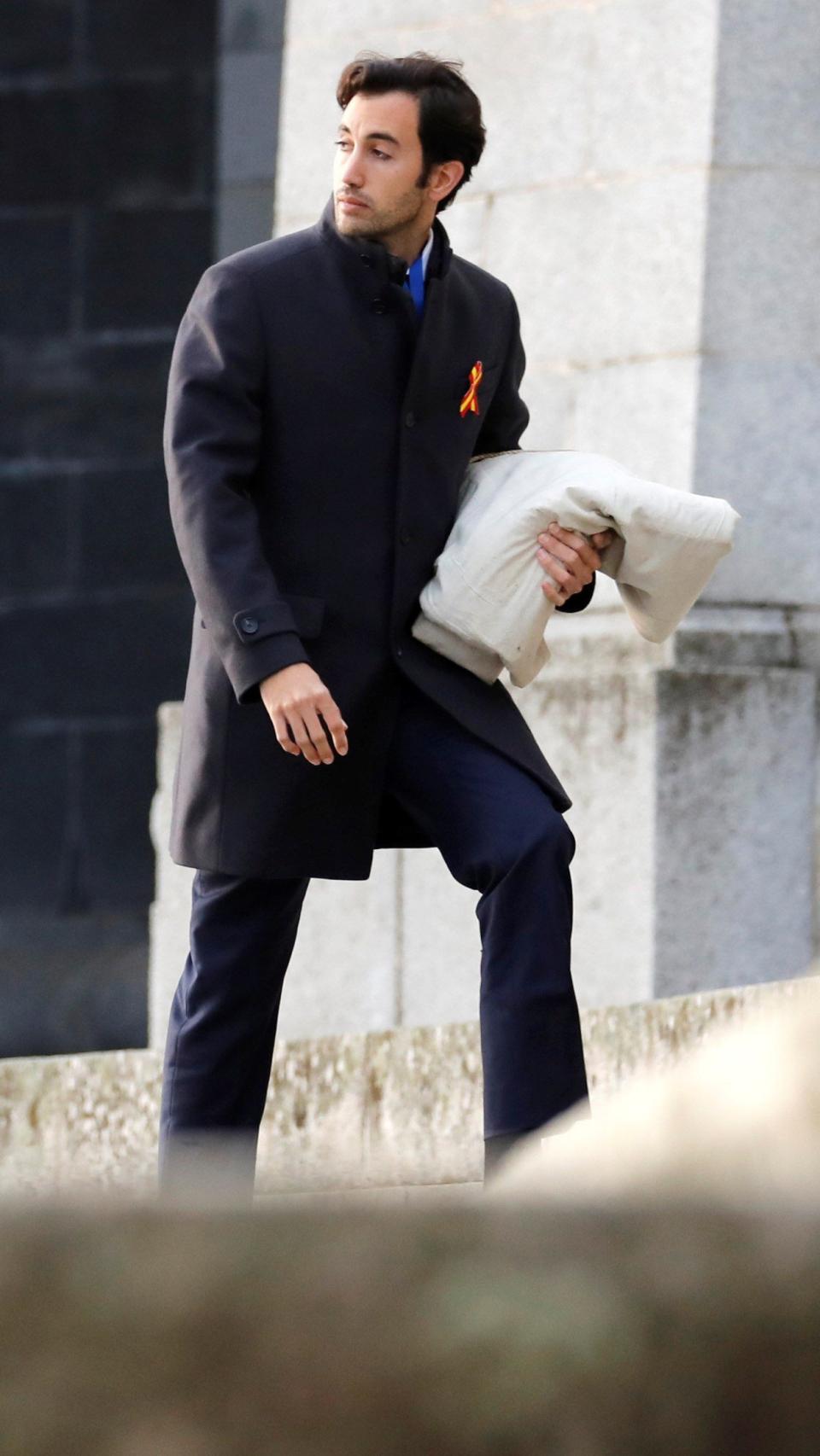 Daniel Martínez-Bordiú durante la exhumación de Franco, en 2019.