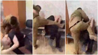 El hijo de Ramzan Kadyrov, Adam, propina una patada a Nikita Zhuravel por quemar un Corán.