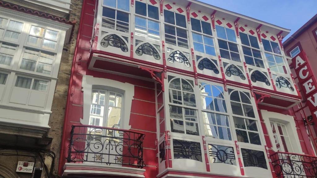 El edificio Casa Brañas (1914), en la calle Real de Ferrol