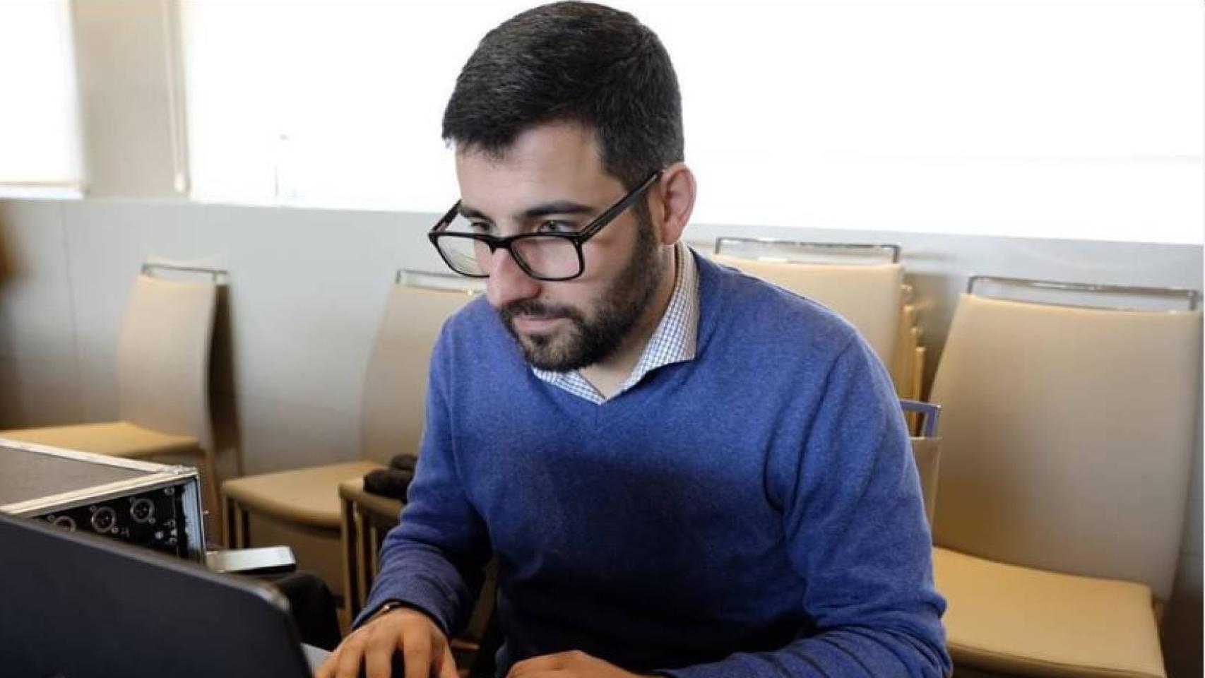 Darío Domínguez, uno de los 'speechwriter' de Alberto Núñez Feijóo, en una imagen de 2019.