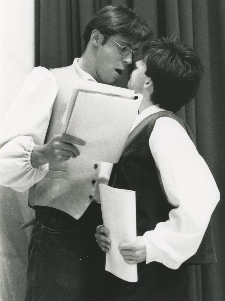 Óscar Puente en un ensayo de 'El avaro' de Molière