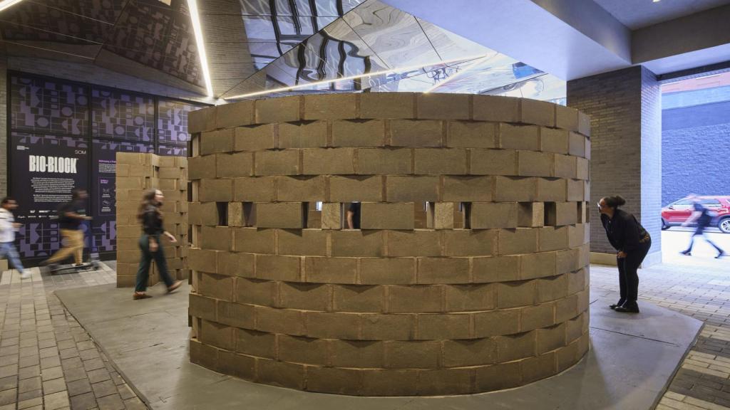 Una construcción hecha con el ladrillo Bio-Block.