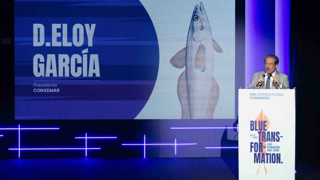 Eloy García, presidente de Conxemar, durante el encuentro de la FAO previo a la feria.