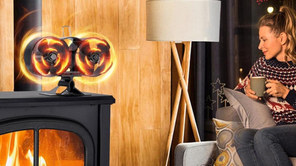 Ventilador de estufa con dos motores