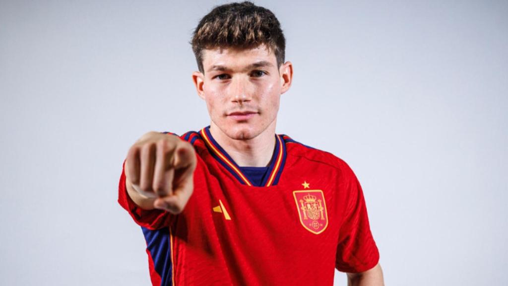 Fran García, con la camiseta de la Selección.