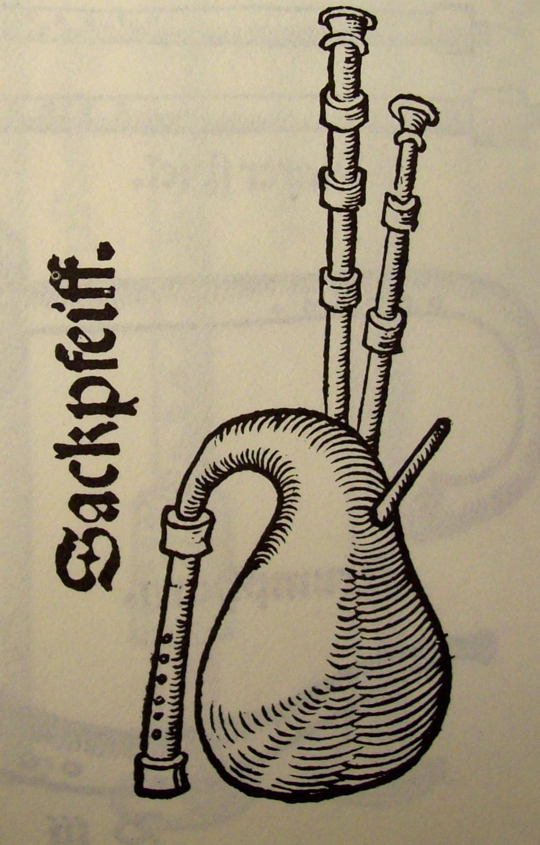 Grabado de una gaita del año 1529. https://es.wikipedia.org