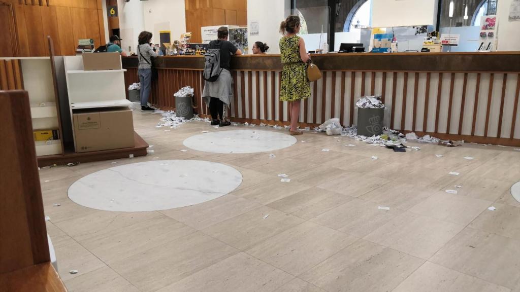 Oficina de Correos en la rúa do Franco en Santiago de Compostela