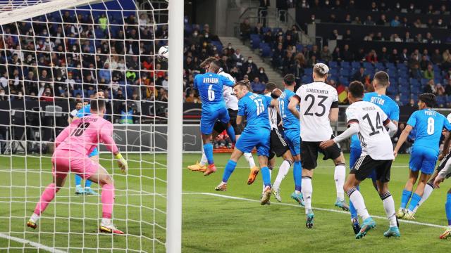 Imagen del encuentro entre Israel y Alemania