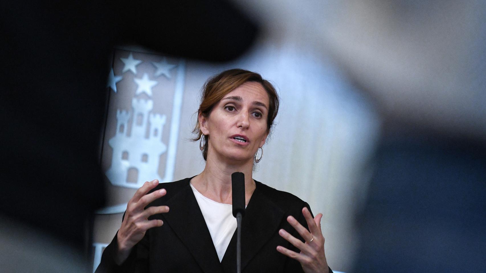 La portavoz de Más Madrid en la Asamblea de Madrid, Mónica García, ofrece una rueda de prensa tras un pleno de la Asamblea de Madrid, a 13 de octubre de 2023.