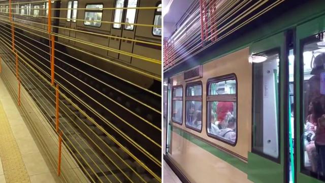 Dos capturas del vídeo que se ha hecho viral.