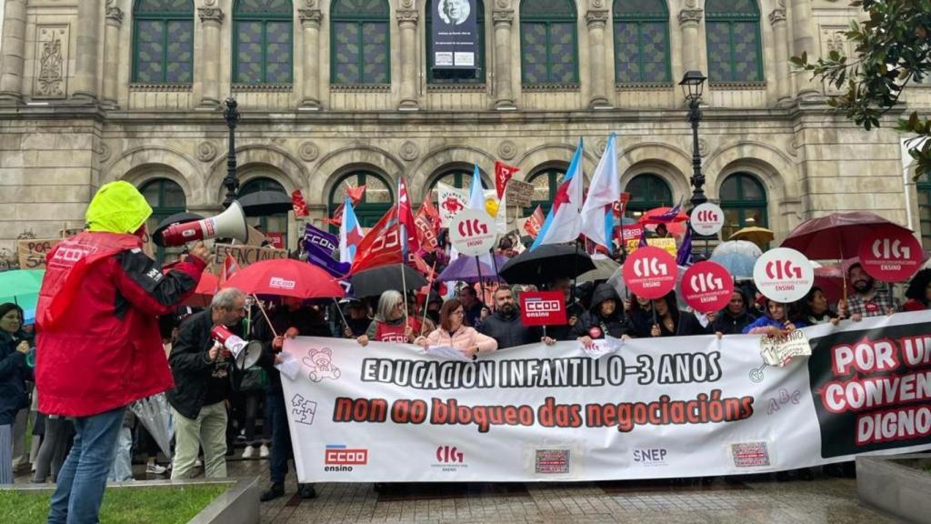 Manifestantes en A Coruña