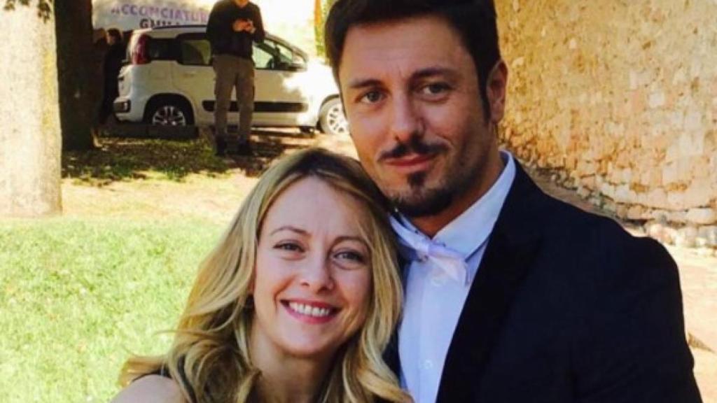 Giorgia Meloni y Andrea Giambruno.