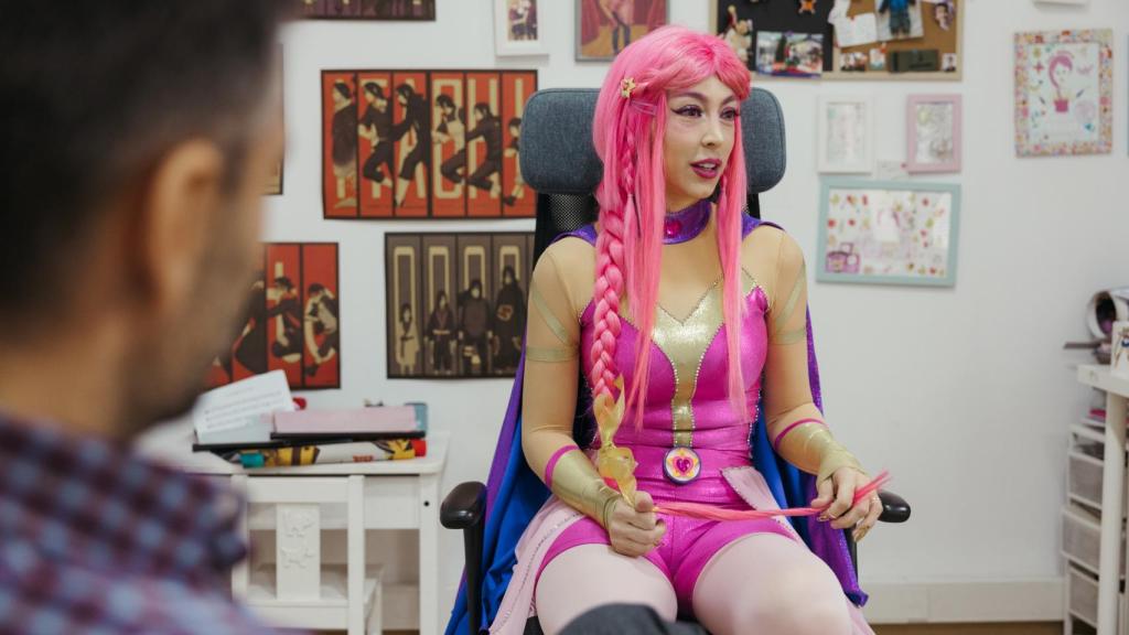 Luli Pampín en un momento de la entrevista