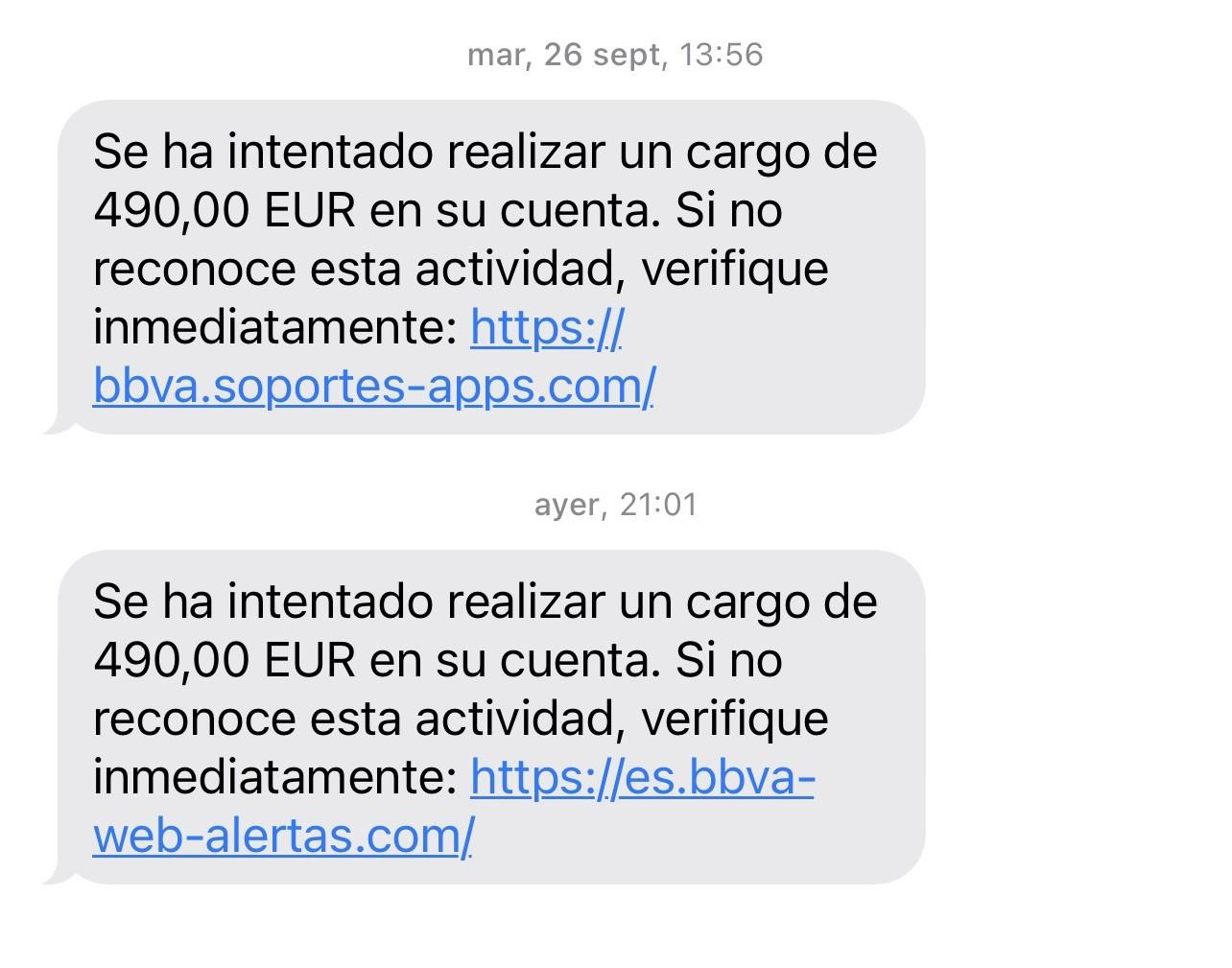 Los SMS que intentan estafar