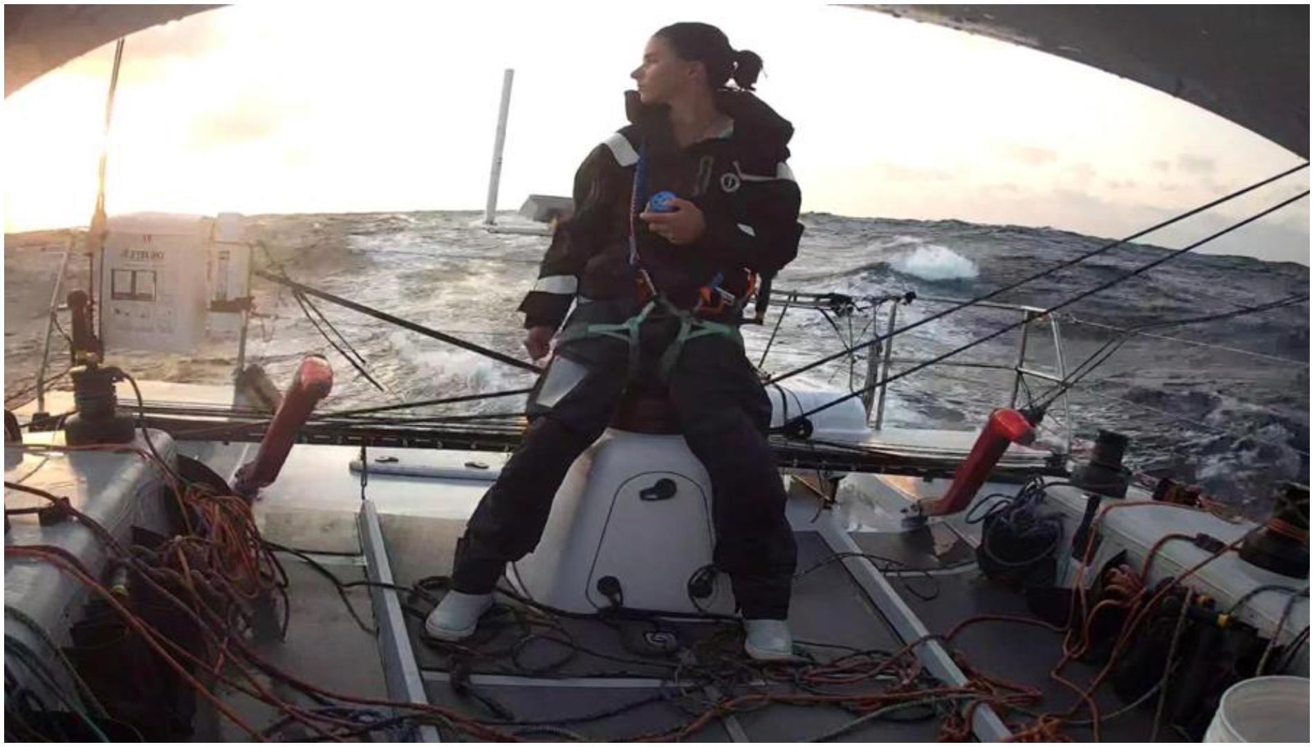 Cole Brauer en una travesía en solitario (cedida)