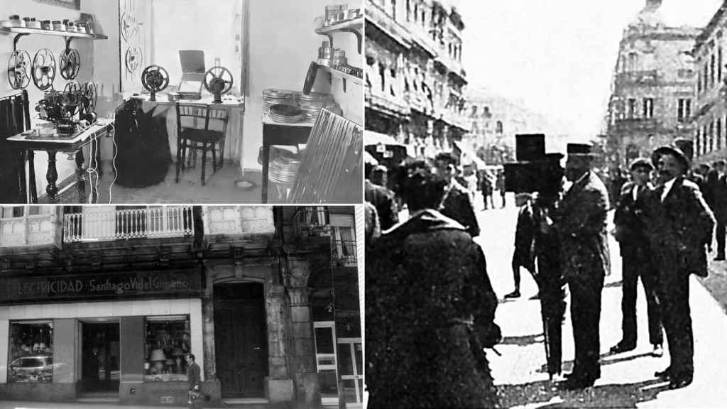 Fotografías del estudio de José Gil, la casa en la que murió en Vigo y él rodando en Príncipe.