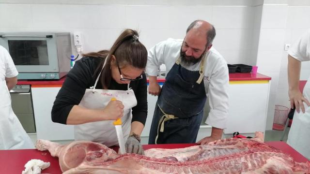 José Luis Collazos durante una de sus clases en un instituto