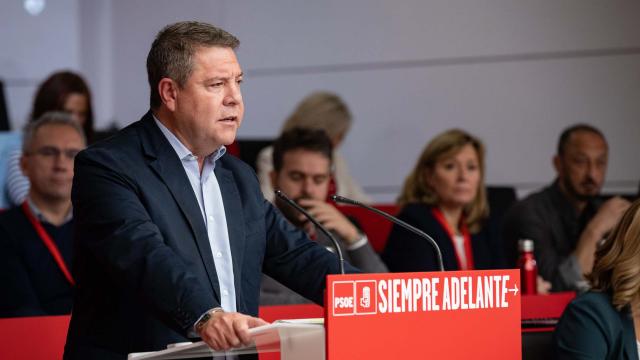 Emiliano García-Page en el Comité Federal del PSOE de octubre de 2023.