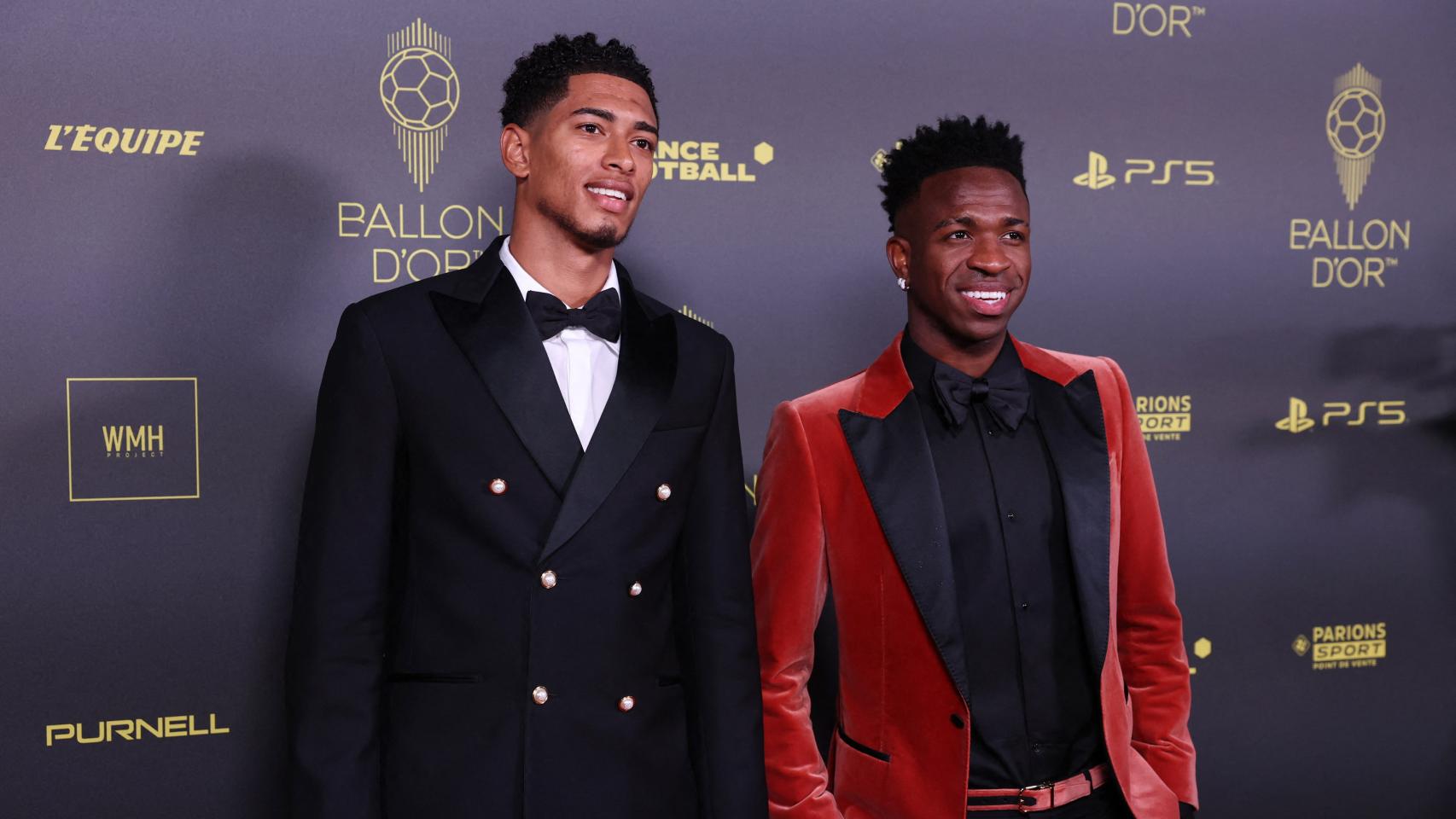 Bellingham y Vinicius, en la gala del Balón de Oro 2023