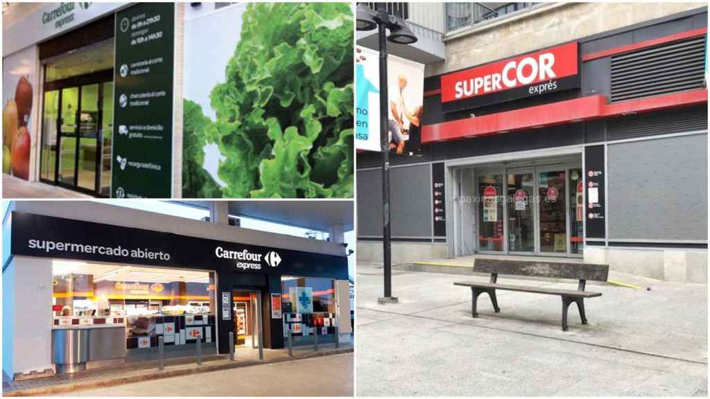 Algunos de los supermercados que permanecerán abiertos en Vigo.