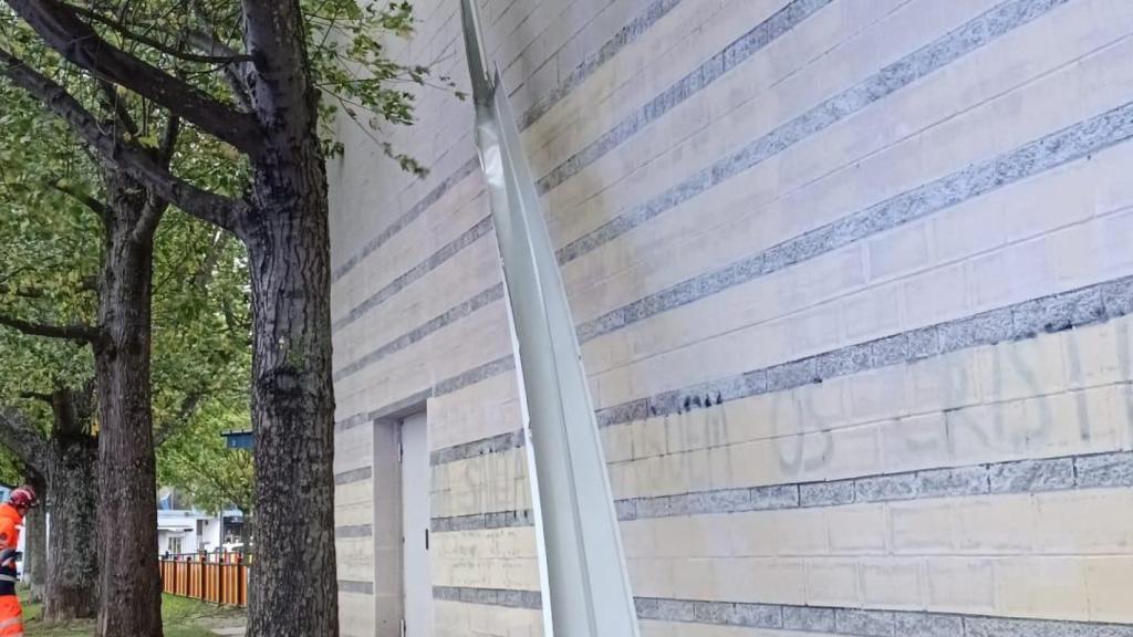 Pabellón de Esteiro, esta mañana