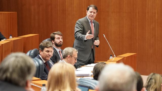 Alfonso Fernández Mañueco durante su intervención