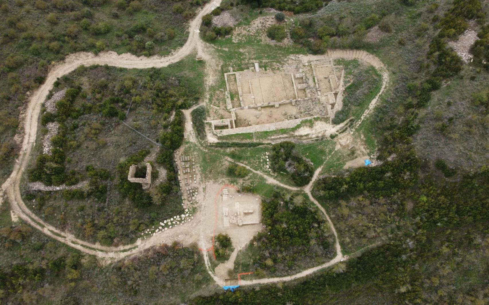 Fotografía a vista de pájaro del yacimiento
