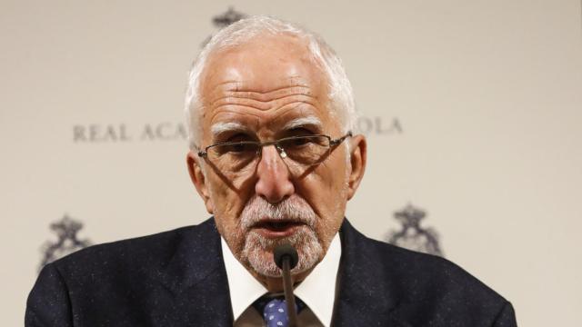 Luis Mateo Díez. ayer en la RAE. Foto: EFE/ J.P.Gandul