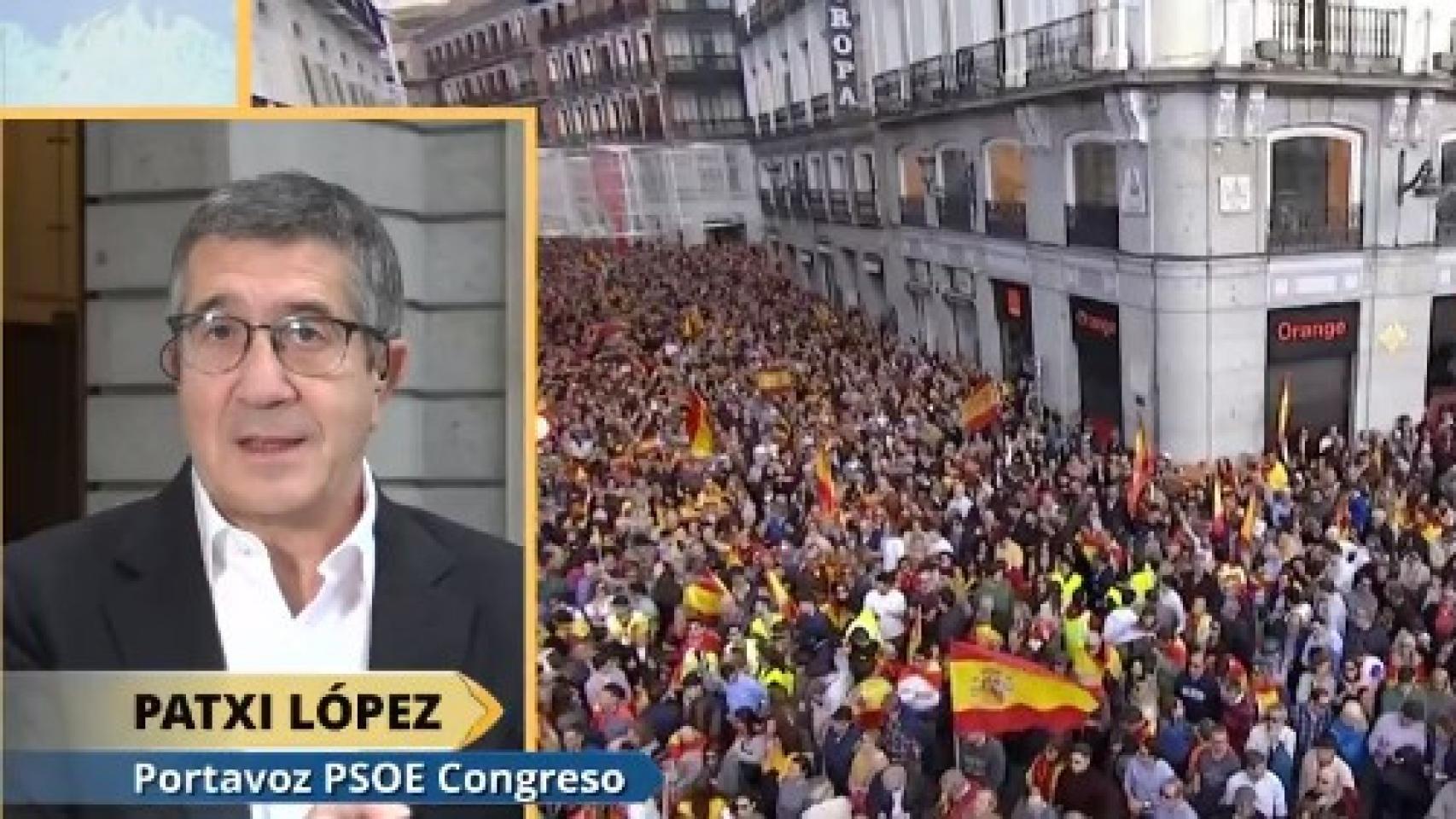 Patxi López este lunes en una entrevista en Telecinco.