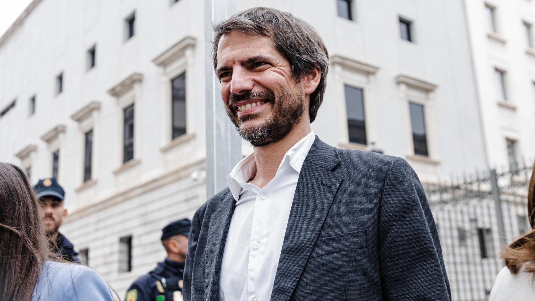 Ernest Urtasun, a la salida del Congreso de los Diputados.