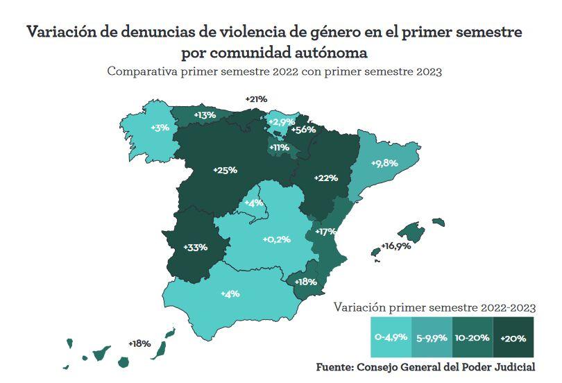 Mapa incluido en el informe