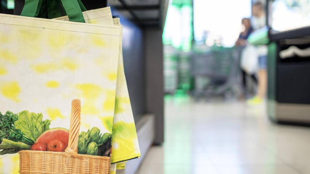 Bolsa de rafia de Mercadona.