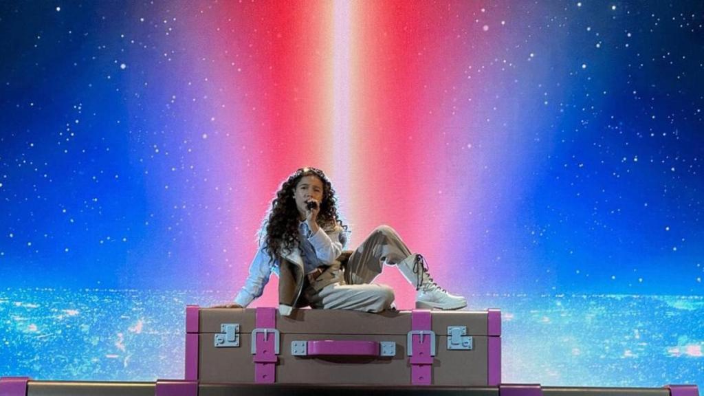 Imagen de Sandra Valero durante su actuación.