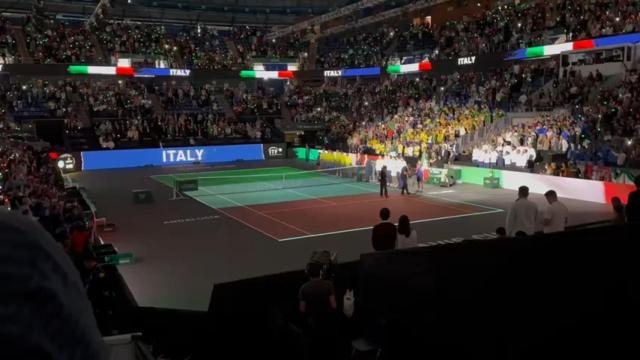 Así ha sonado el himno de Italia antes de la final de la Copa Davis