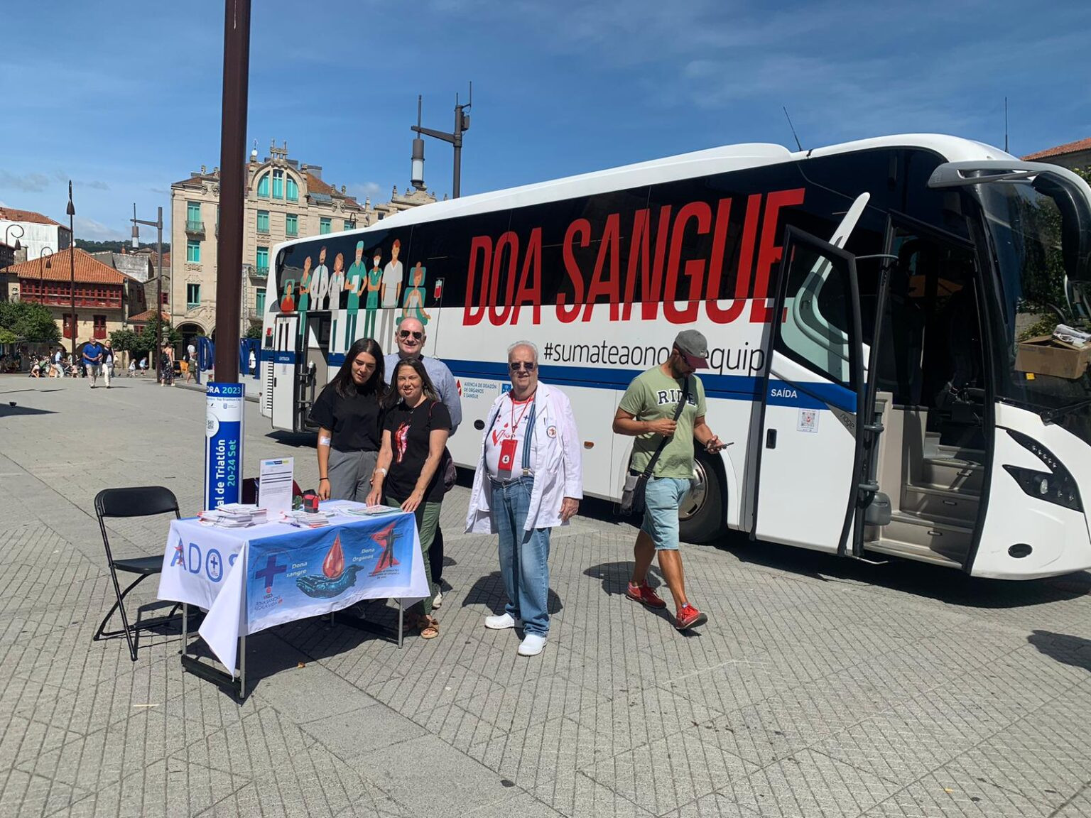 Acción de divulgación de Adrovi. Foto:  Asociación de Donantes y Receptores de Órganos de Vigo